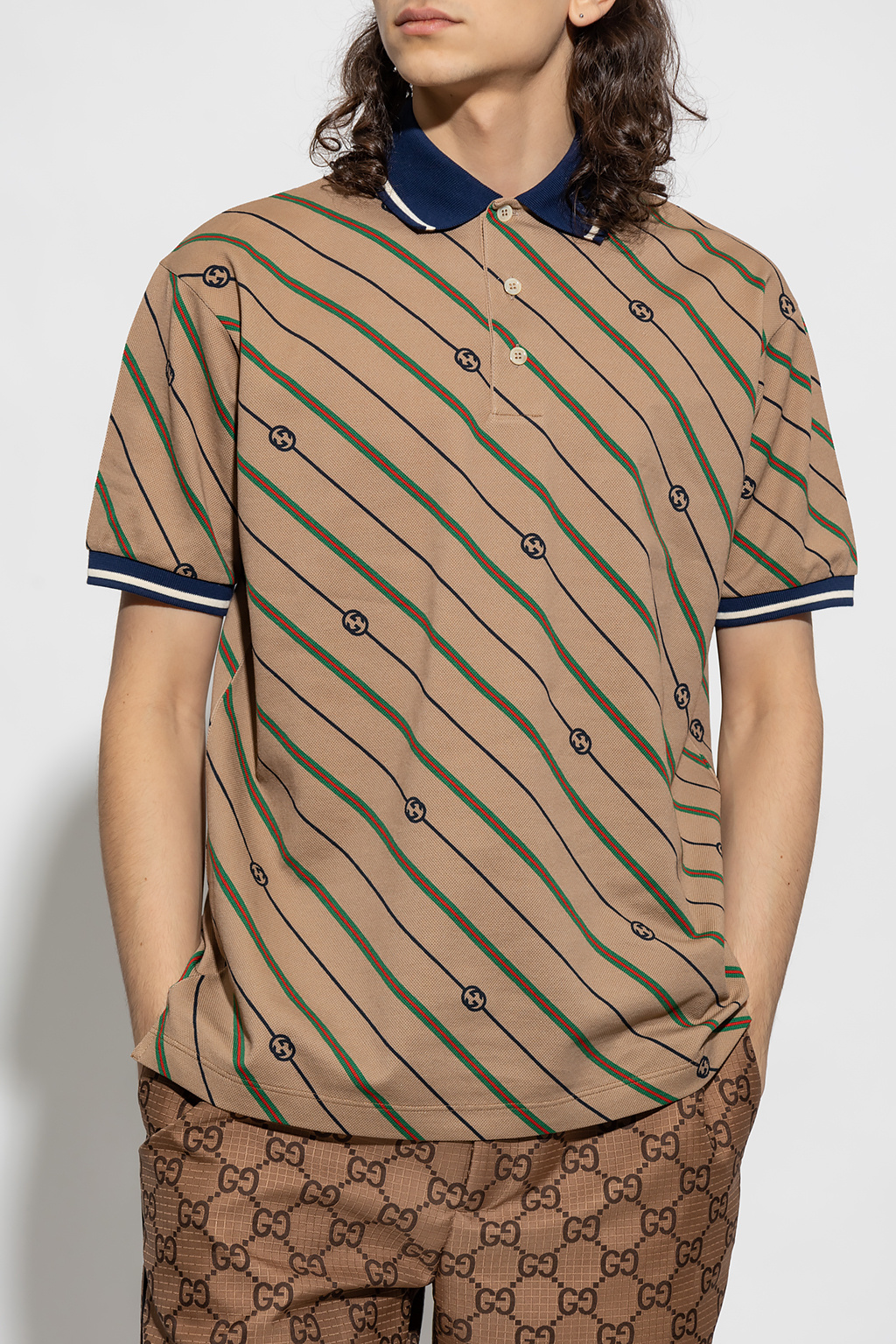 Gucci polo shirt on sale stripe